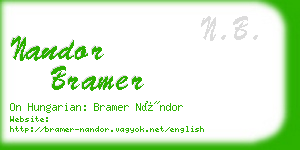 nandor bramer business card